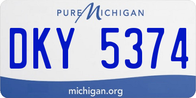 MI license plate DKY5374