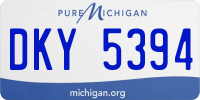 MI license plate DKY5394