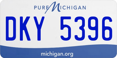 MI license plate DKY5396