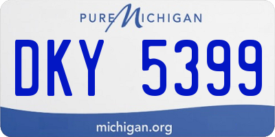 MI license plate DKY5399