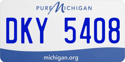 MI license plate DKY5408