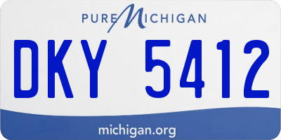 MI license plate DKY5412