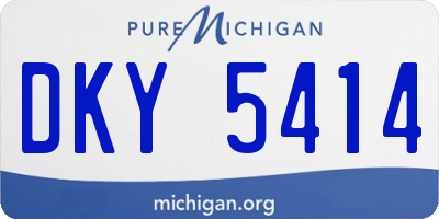 MI license plate DKY5414