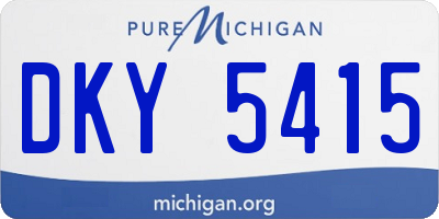 MI license plate DKY5415