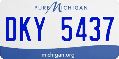 MI license plate DKY5437