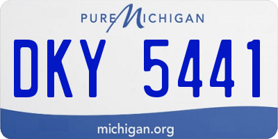 MI license plate DKY5441