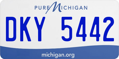 MI license plate DKY5442