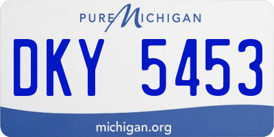 MI license plate DKY5453