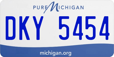 MI license plate DKY5454
