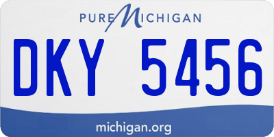 MI license plate DKY5456