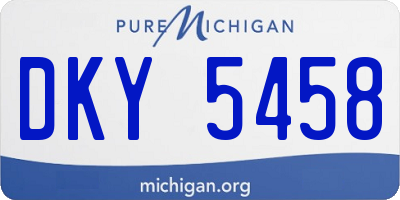 MI license plate DKY5458