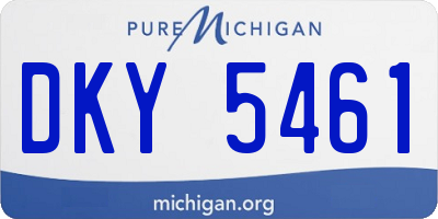 MI license plate DKY5461