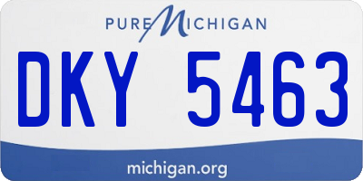 MI license plate DKY5463