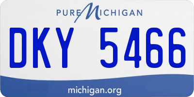 MI license plate DKY5466