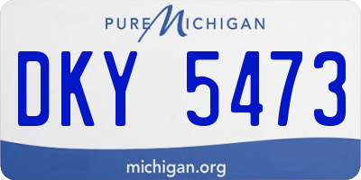 MI license plate DKY5473