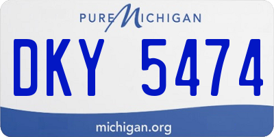 MI license plate DKY5474