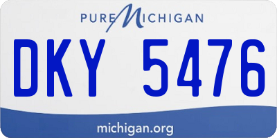 MI license plate DKY5476