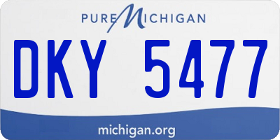 MI license plate DKY5477