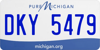 MI license plate DKY5479