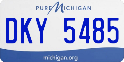 MI license plate DKY5485