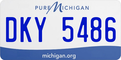 MI license plate DKY5486
