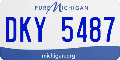 MI license plate DKY5487