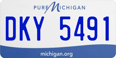 MI license plate DKY5491