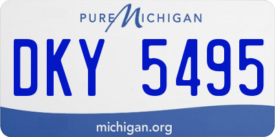 MI license plate DKY5495