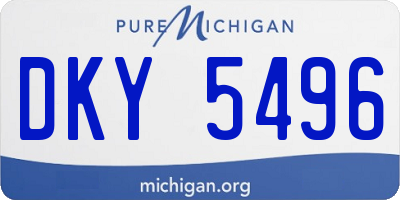 MI license plate DKY5496