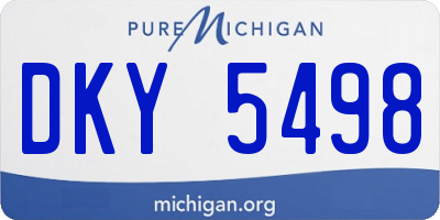 MI license plate DKY5498