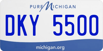 MI license plate DKY5500