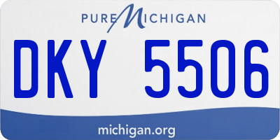 MI license plate DKY5506