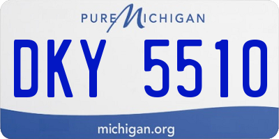 MI license plate DKY5510