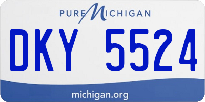MI license plate DKY5524