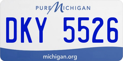 MI license plate DKY5526
