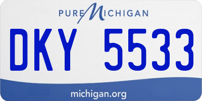 MI license plate DKY5533