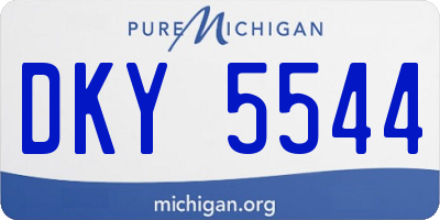 MI license plate DKY5544