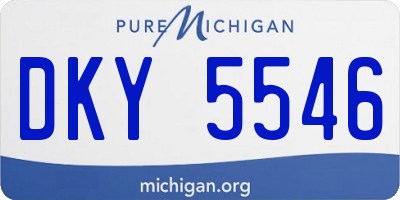 MI license plate DKY5546