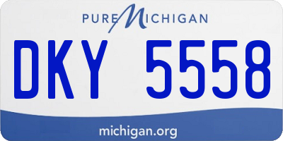 MI license plate DKY5558
