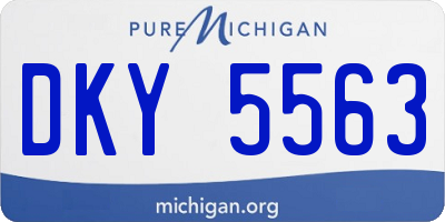MI license plate DKY5563