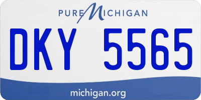 MI license plate DKY5565
