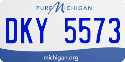 MI license plate DKY5573