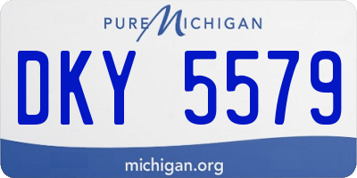 MI license plate DKY5579