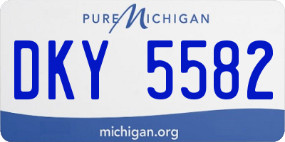 MI license plate DKY5582