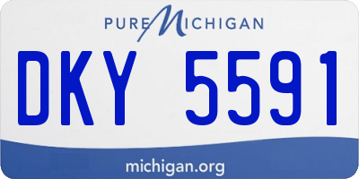 MI license plate DKY5591