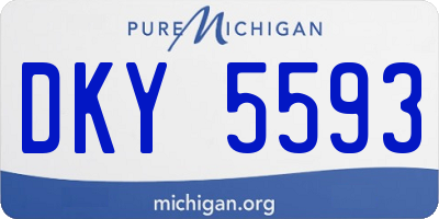 MI license plate DKY5593