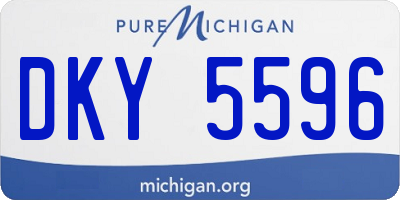 MI license plate DKY5596