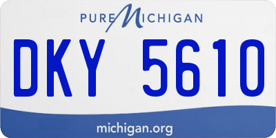 MI license plate DKY5610