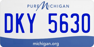 MI license plate DKY5630