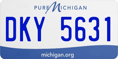 MI license plate DKY5631